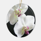 Witte orchideeën op zwart ornament (Links)