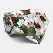 Witte orchideeën orchidee bloemen stropdas (Opgerold)