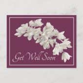 Witte orchideeën Paarse achtergrond Briefkaart (Voorkant)