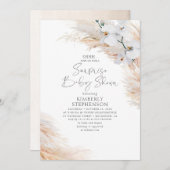 Witte Orchideeën Pampas Grass Surprise Baby shower Kaart (Voorkant / Achterkant)
