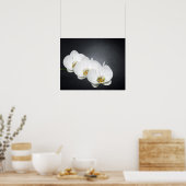 Witte orchideeën poster (Keuken)