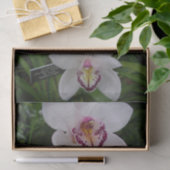 Witte orchideeën prachtige tropische bloemen tissuepapier (Geschenk)