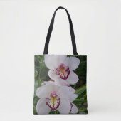 Witte orchideeën prachtige tropische bloemen tote bag (Voorkant)