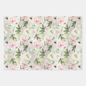 Witte orchideeën Roze pony's en bloemkool Garden Inpakpapier Vel (Voorkant 2)