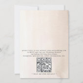 Witte Orchideeën Rozen Pampas Gras QR Code Trouwen Kaart (Achterkant)