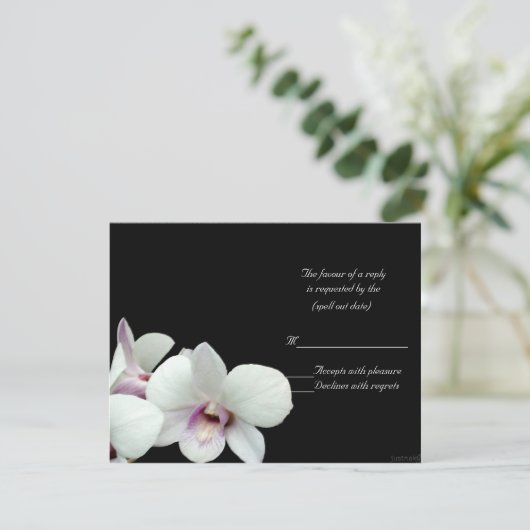 witte orchideeën rsvp (Staand voorkant)