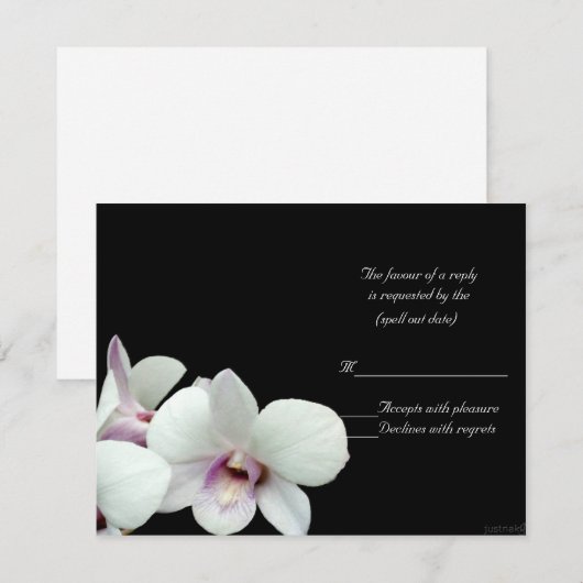 witte orchideeën rsvp (Voorkant / Achterkant)