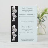 Witte orchideeën RSVP Kaart (Staand voorkant)