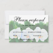 witte orchideeën RSVP kaartje (Voorkant)