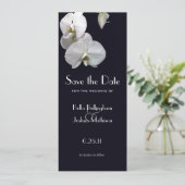 Witte Orchideeën Save the Date Aankondiging (Staand voorkant)
