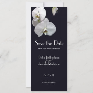 Witte Orchideeën Save the Date Aankondiging