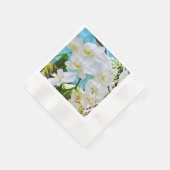 Witte orchideeën servet (Hoek)