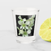 Witte orchideeën shot glas (Voorkant)
