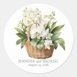 Witte orchideeën Sticker