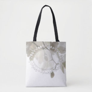 Witte orchideeën tote bag