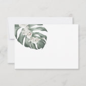 Witte Orchideeën Tropisch Huwelijk RSVP met Hoofdg (Achterkant)