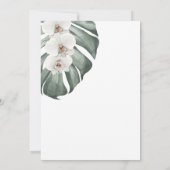Witte orchideeën Tropisch Paradise Vrijgezellenfee Kaart (Achterkant)