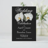 Witte orchideeën tropische bloemen kaart (Staand voorkant)