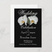 Witte orchideeën tropische bloemen kaart (Voorkant / Achterkant)