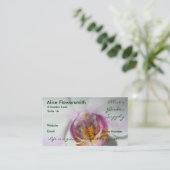 Witte orchideeën visitekaartjes (Staand voorkant)