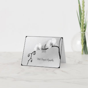 Witte Orchideeën voor Dood van Moeder - de Kaart