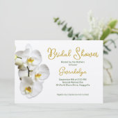 Witte Orchideeën Vrijgezellenfeest Kaart (Staand voorkant)