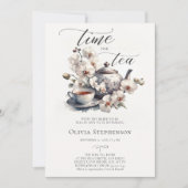 Witte orchideeën Waterverf chique bruids theedouch Kaart (Voorkant)