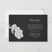 Witte Orchideeën Zwarte Achtergrond Orthodoxe Begr Bedankkaart (Voorkant)