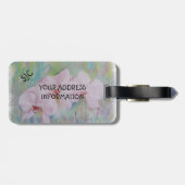 WITTE ORCHIDEN GEPERSONALISEERD BAGAGELABEL (Achterkant horizontaal)