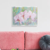 WITTE ORCHIDEN MET GEWRAPPEERDE KANVAS-BETALING CANVAS AFDRUK (Insitu (Woonkamer))