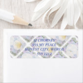 WITTE ORCHIDEN TERUGKEREN ADRESETIKETTEN ETIKET (Insitu)