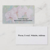 WITTE ORCHIDEN  VISITEKAARTJES (Voorkant / Achterkant)