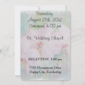 WITTE ORCHIDEN  WEDDINVITATIE KAART (Achterkant)