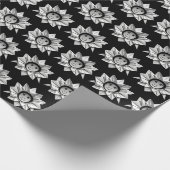 Witte origami ster met glimlach cadeaupapier (Hoek)