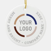 Witte ornamenten van de douane met logo (Voorkant)