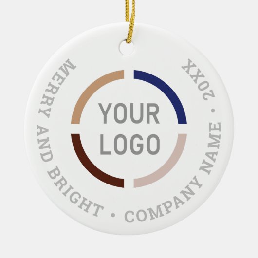 Witte ornamenten van de douane met logo (Voorkant)