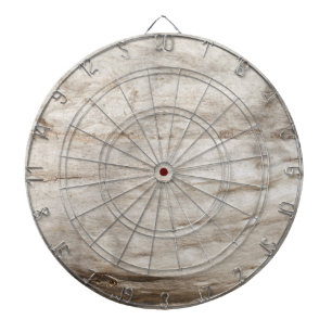 Witte oude eikenhout dartbord