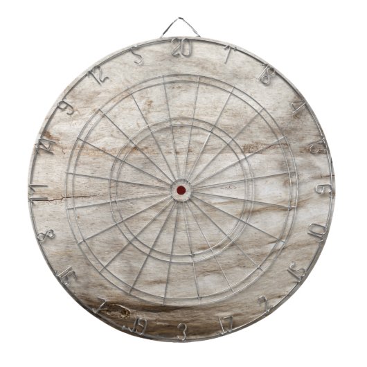 Witte oude eikenhout dartbord (Voorkant)