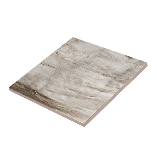 Witte oude eikenhout tegeltje (Zijkant)