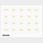 Witte ovale dank u ronde sticker (Vel)