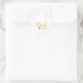 Witte ovale dank u ronde sticker (Tas)