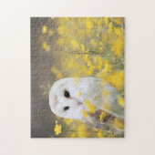 Witte ovale met wilde bloemen legpuzzel (Verticaal)