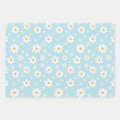 witte ovale oogbloem naadloos patroon inpakpapier vel (Voorkant 2)