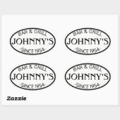 Witte Ovale Promo Ovale Sticker (Vel)