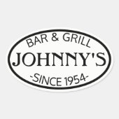 Witte Ovale Promo Ovale Sticker (Voorkant)