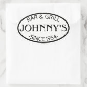 Witte Ovale Promo Ovale Sticker (Tas)