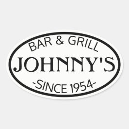 Witte Ovale Promo Sticker