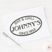 Witte Ovale Promo Sticker (Envelop)