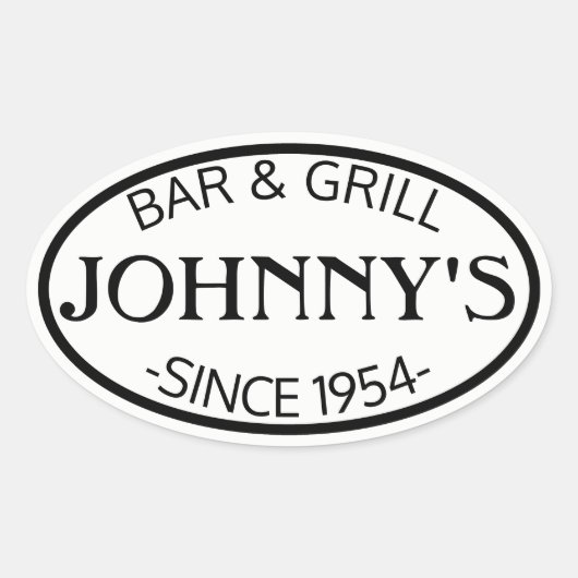 Witte Ovale Promo Sticker (Voorkant)