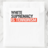 Witte overheersing is terrorisme rechthoekige sticker (Tas)
